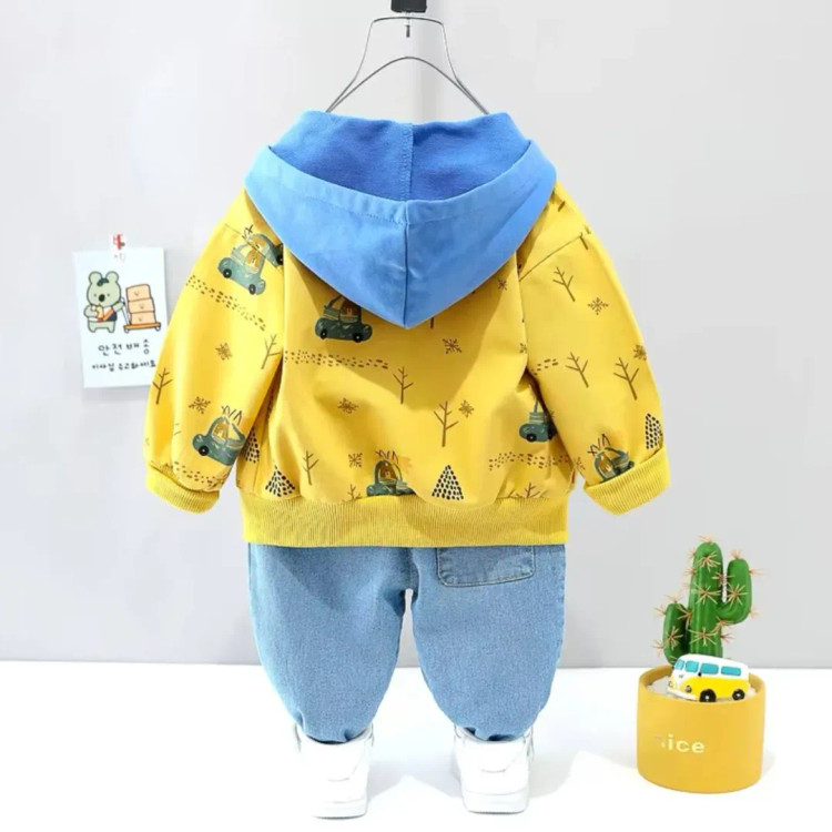 سه تکه جین پسرانه سایز M مناسب ۲ تا ۳ سال