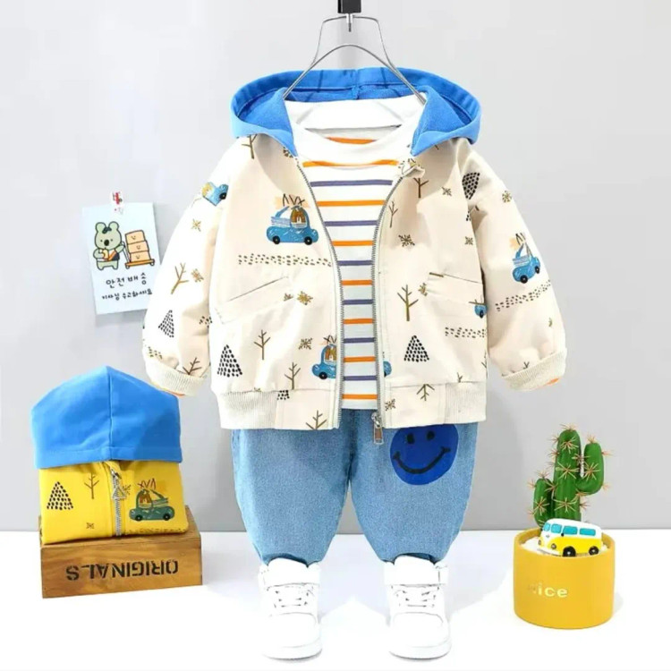 ست سه تکه جین پسرانه با سایزهای متنوع و کیفیت عالی