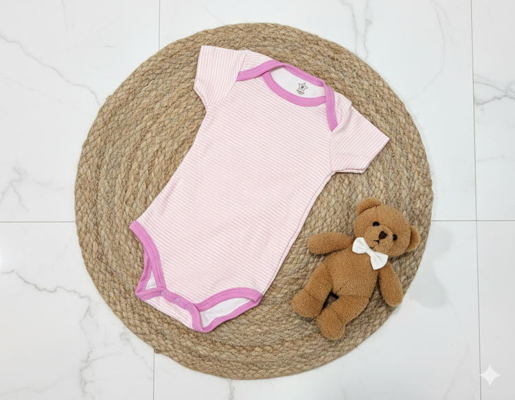 بادی صورتی راه راه وارداتی جنس عالی باکیفیت