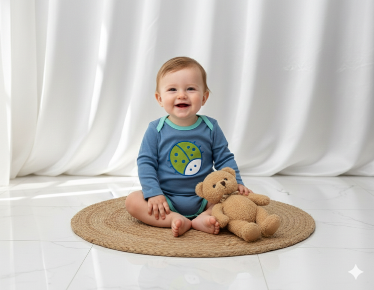 بادی زیردکمه وارداتی نخ پنبه آبی